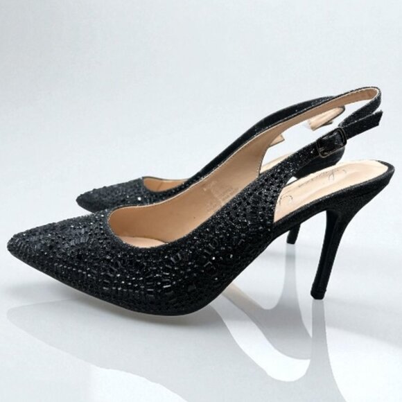 Lauren Lorraine Rachel Beaded Sparkly Slingback Heels -  Size 11 - Picture 1 of 8